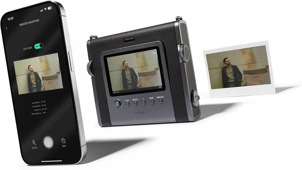 Instax Wide Evo Black Hybrid Digital - Instant Film Camera